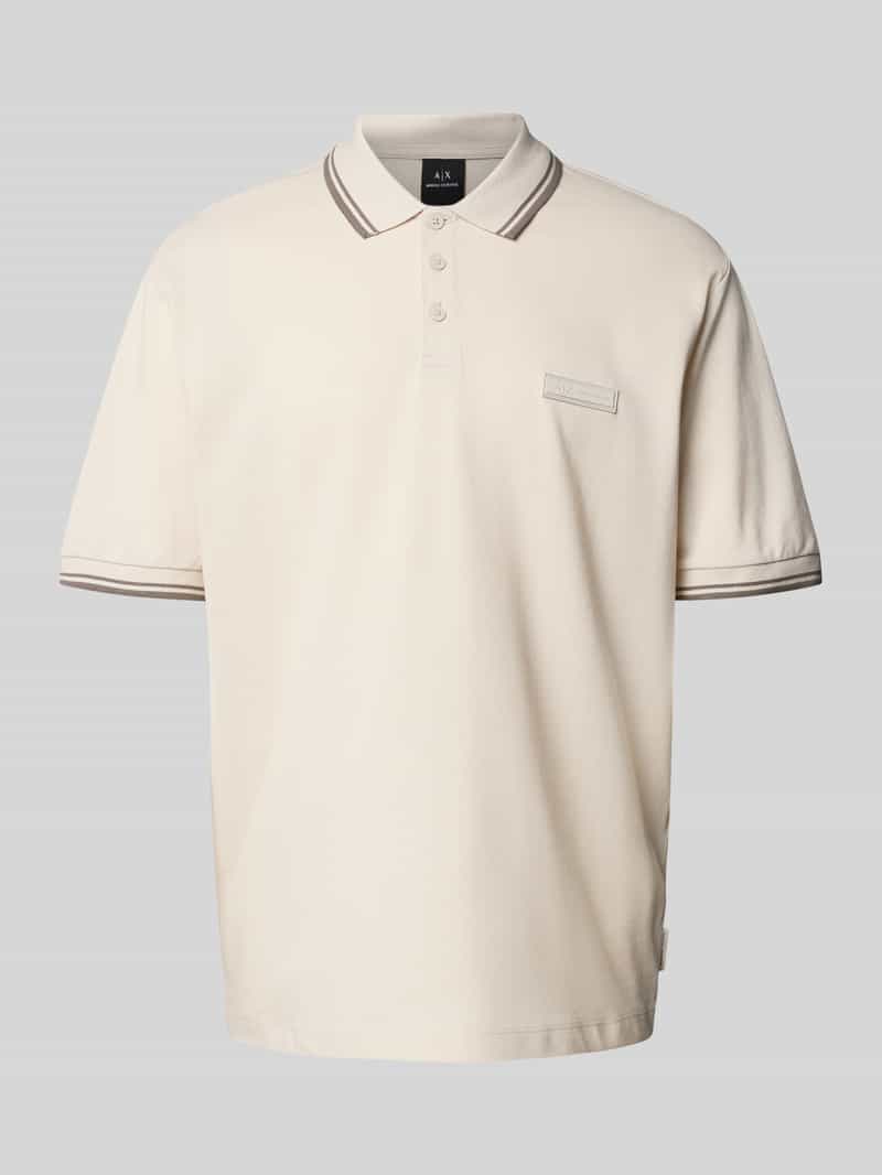 Armani Exchange Regular fit poloshirt met knoopsluiting