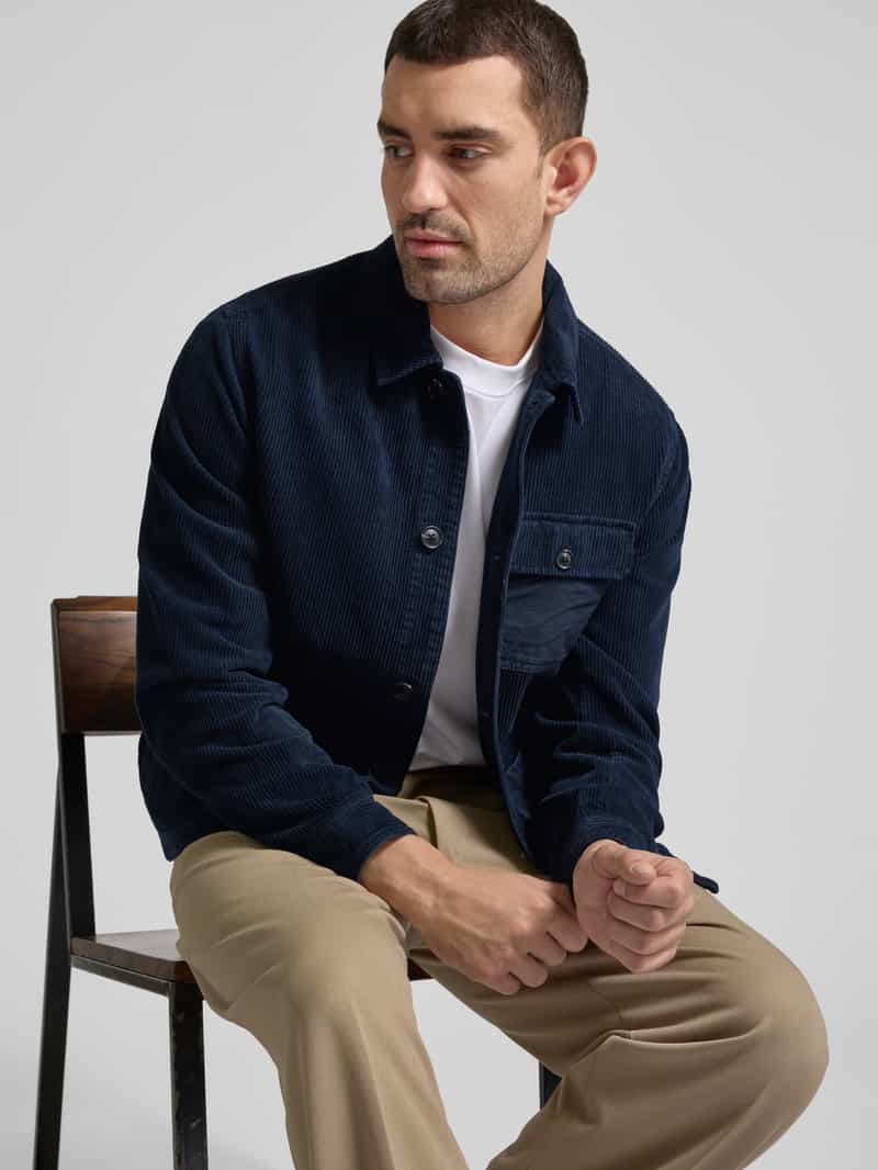 Scotch & Soda Corduroy jack met opgestikte zakken