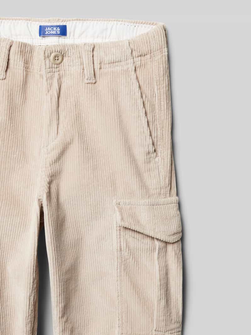 jack & jones Regular fit corduroy broek met cargozakken model 'KANE'