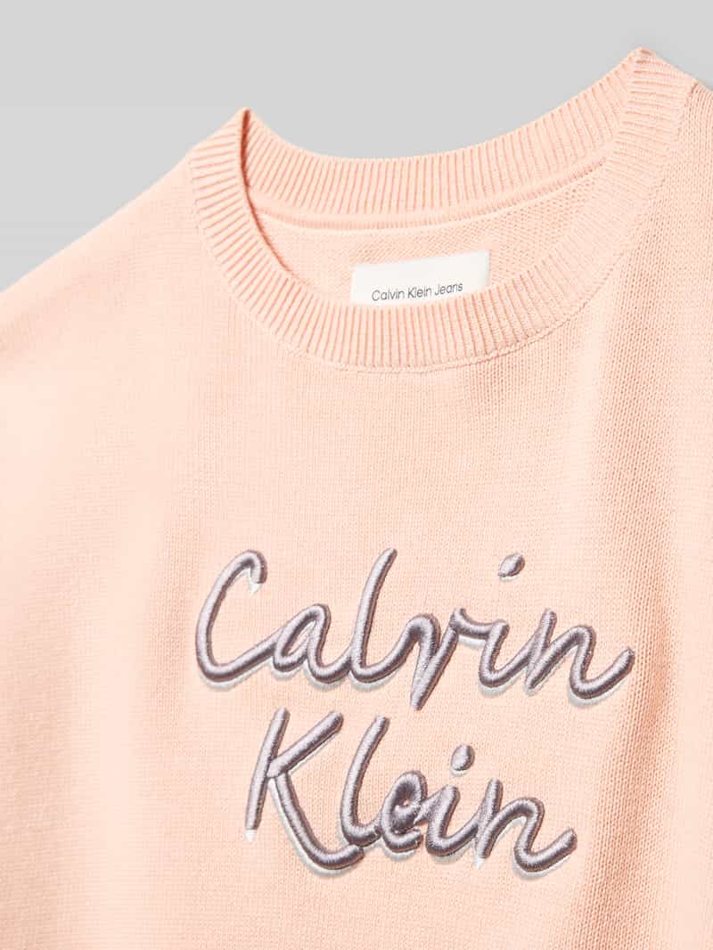 Calvin Klein Jeans Gebreide pullover met labelstitching
