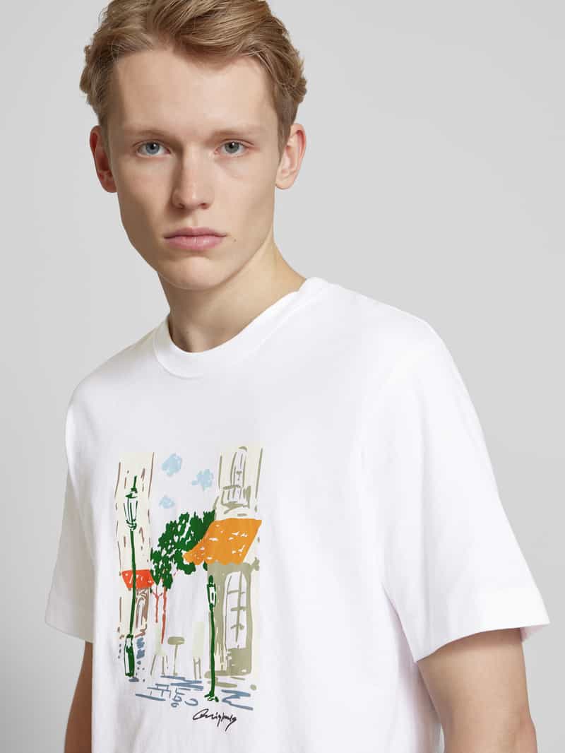 jack & jones T-shirt met motiefprint
