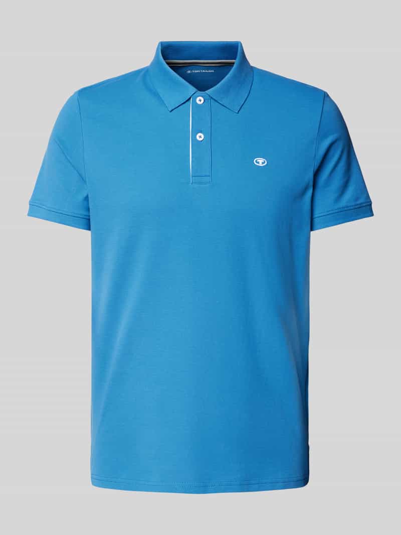 Tom Tailor Regular fit poloshirt van katoen-piqué met logostitching