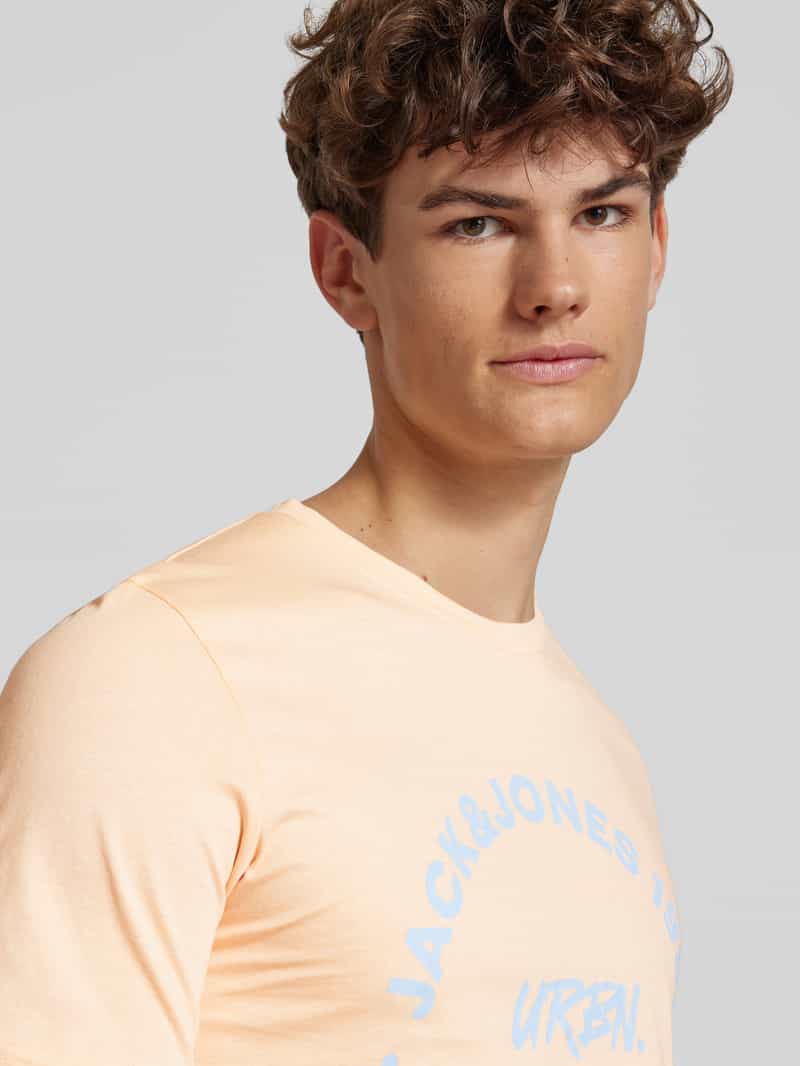 jack & jones T-shirt met labelprint model 'SIMON'