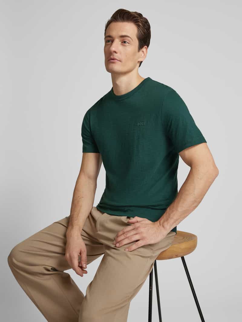 Boss Orange T-shirt met labelprint model 'Tegood'