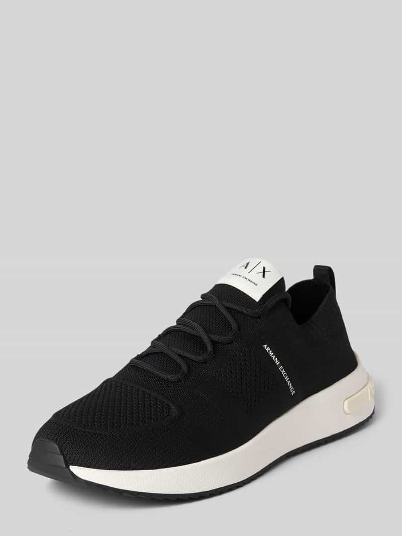Armani Exchange Herren Sneaker In Schlupfform Modell 'Dusseldorf' In Black Größe 41 