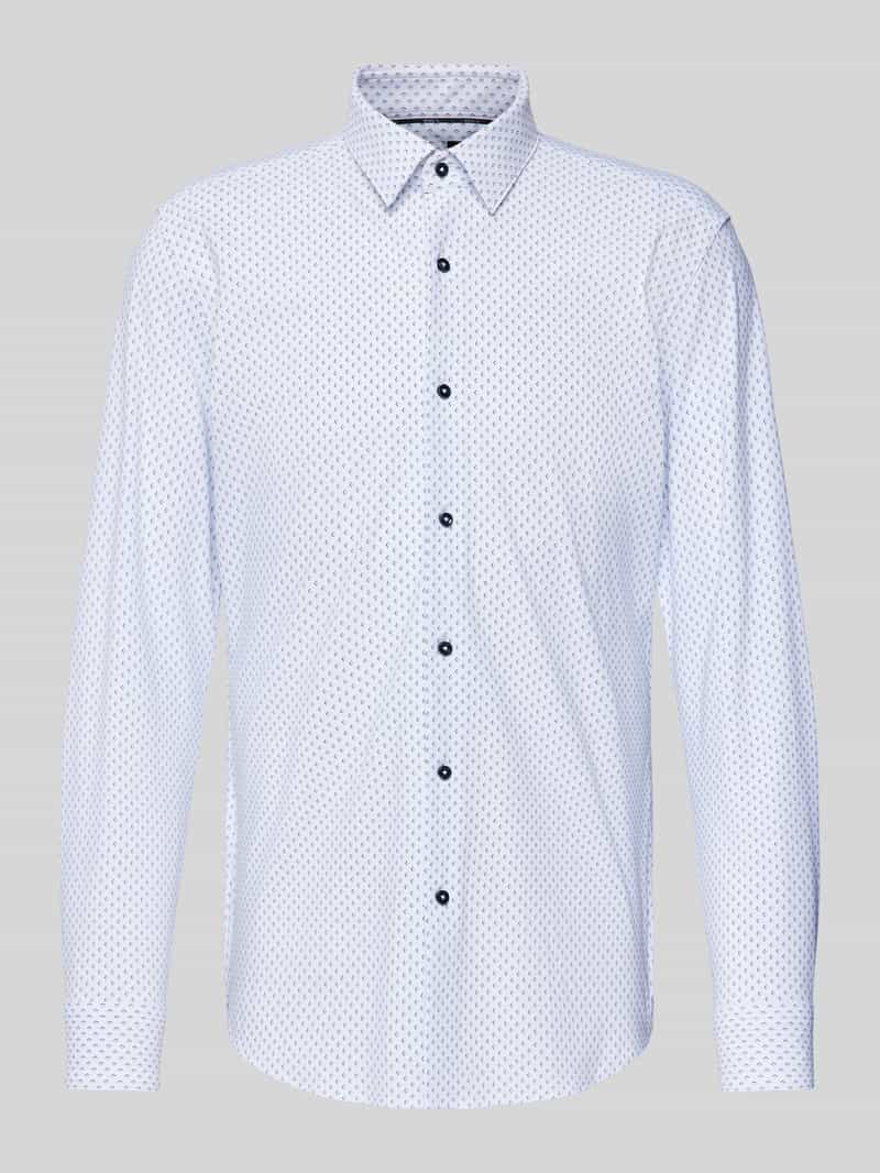 Boss Slim fit zakelijk overhemd met kentkraag model 'Hank'
