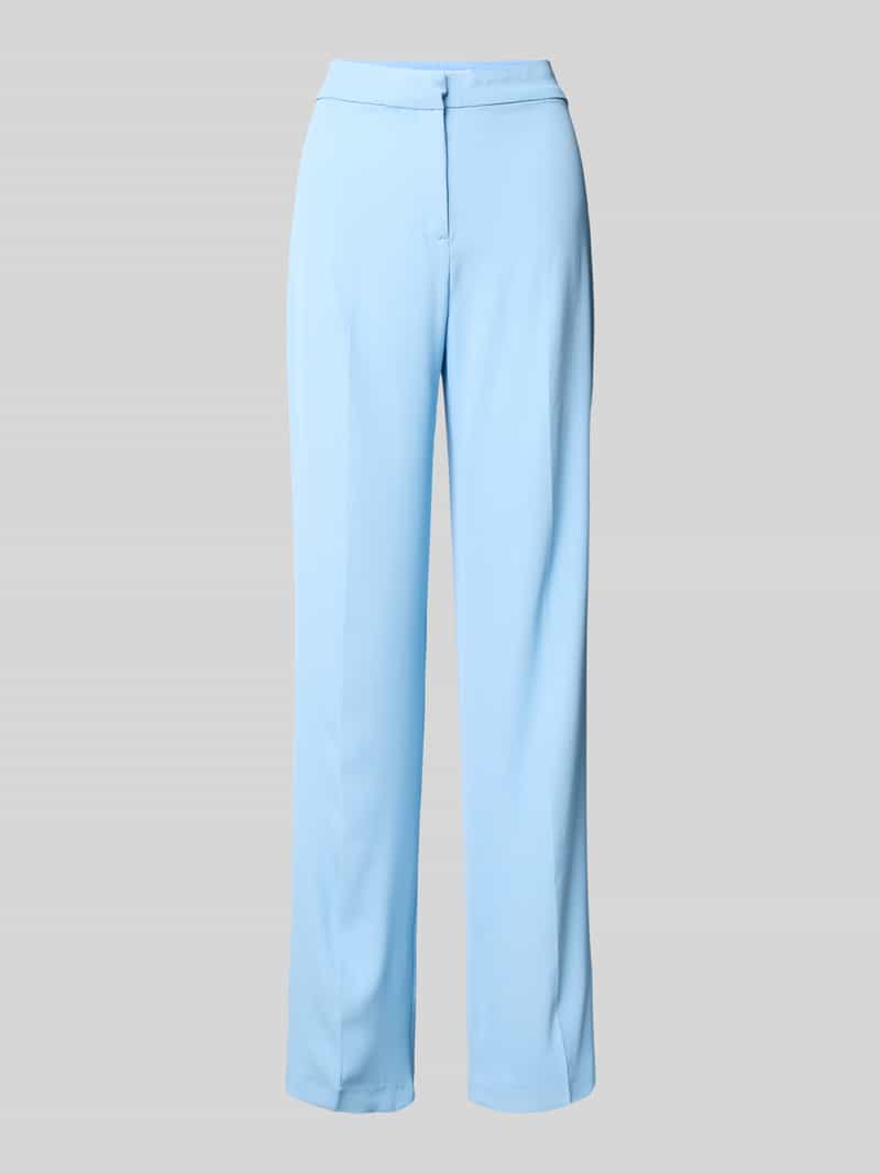 Review High waist stoffen broek met persplooien
