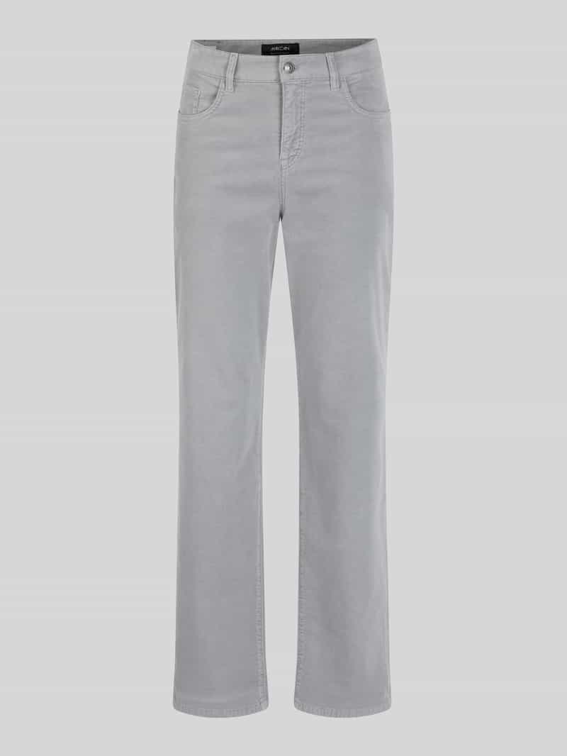 Marc Cain straight fit broek met corduroystructuur