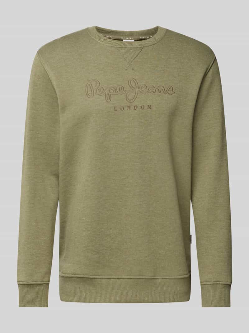 Pepe Jeans Sweatshirt met labelstitching model 'Nouvel'