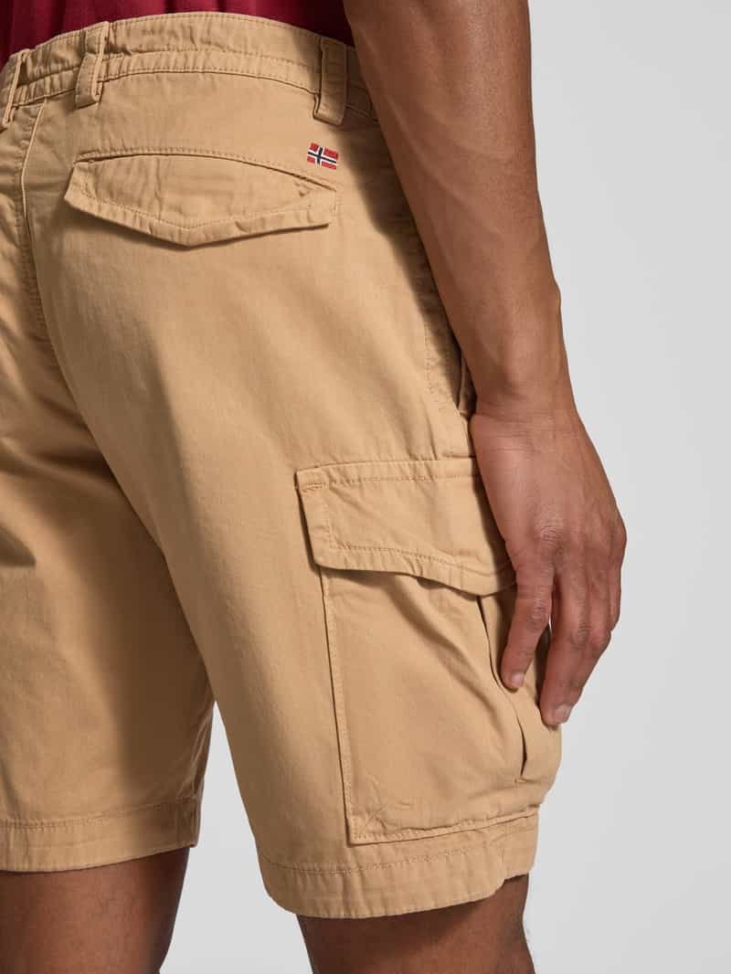 Napapijri Regular fit korte cargobroek met labeldetail model 'N-DELINE'