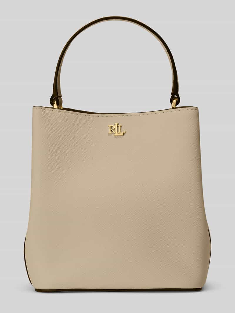 Handtas met twee handvatten van puur leer