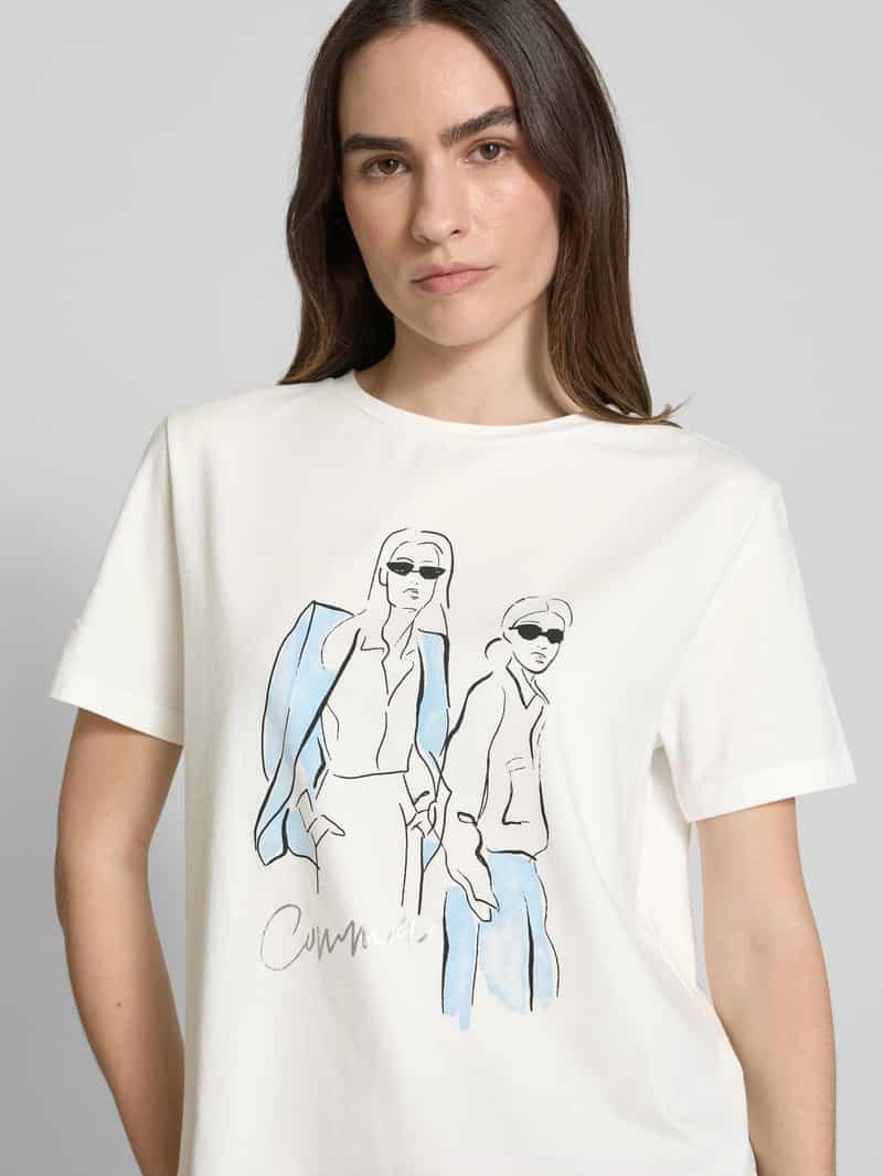 comma T-shirt met motiefprint