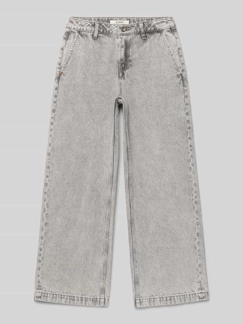 Garcia Straight fit jeans met paspelzakken