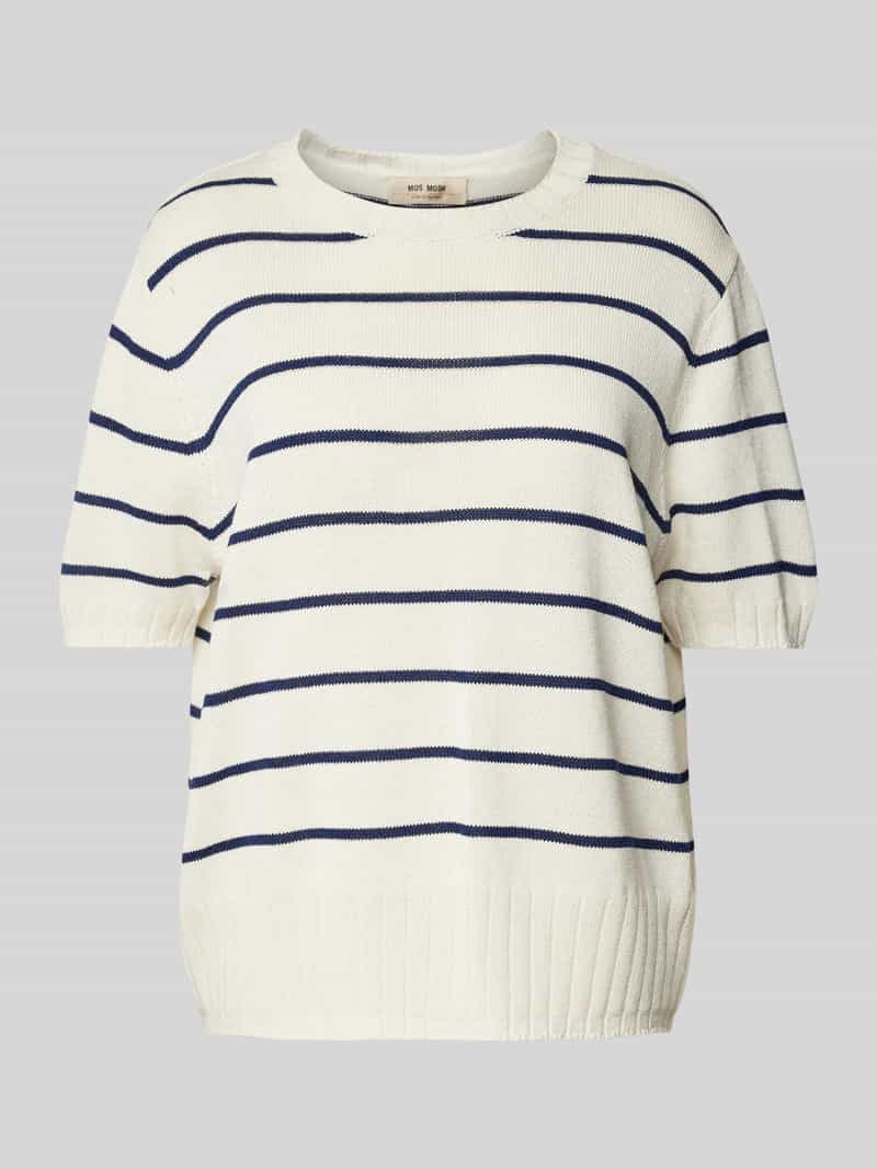 MOS MOSH Gebreid shirt met ronde hals model 'FINLO'