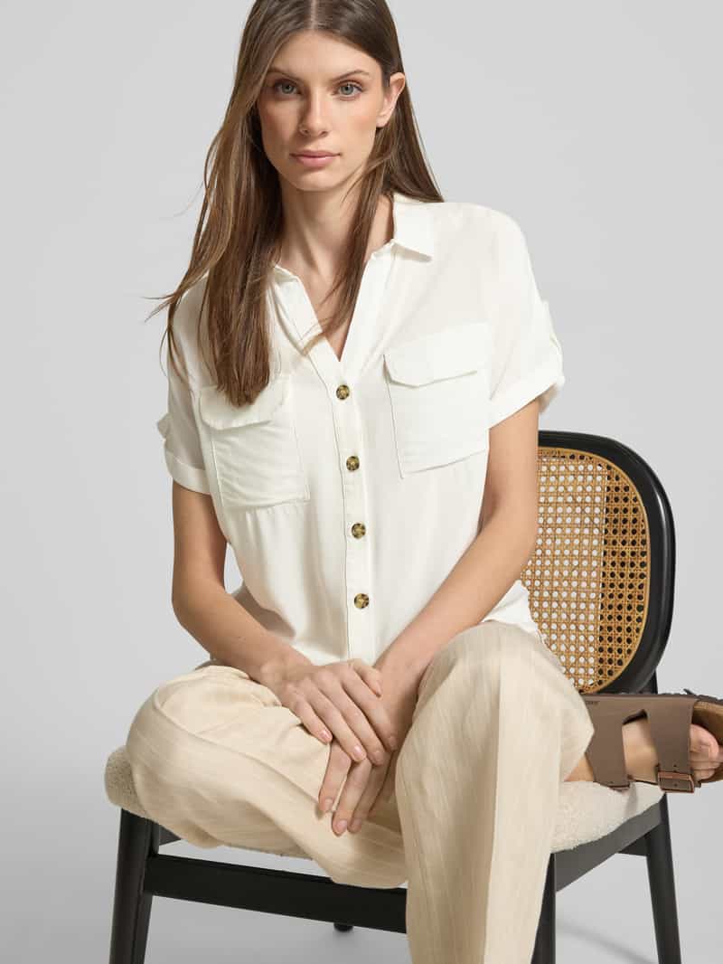 Vero Moda Regular fit overhemdblouse met borstzakken model 'BUMPY'