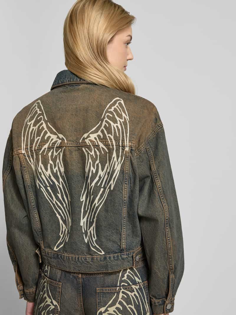 Review Jeansjack met platte kraag
