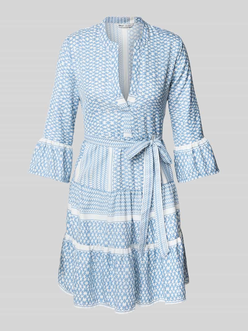 Only Getailleerde blousejurk met all-over motief model 'ATHENA'