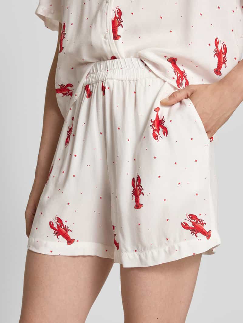 Pieces Relaxed fit korte broek van pure viscose model 'NYA'