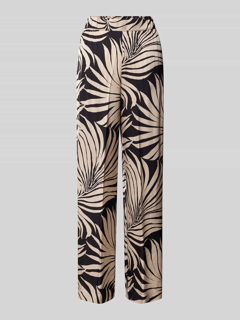 s.Oliver BLACK LABEL Regular fit wijde broek van pure viscose