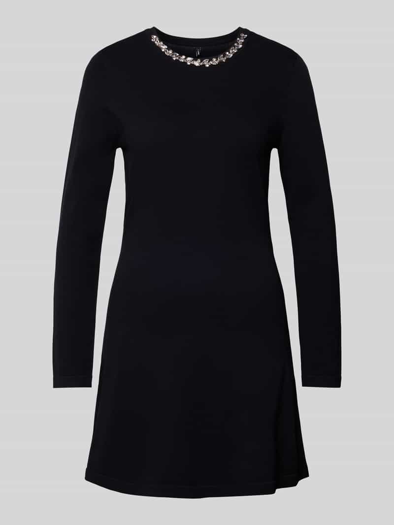 Only Getailleerde gebreide jurk van viscosemix model 'MILLA'