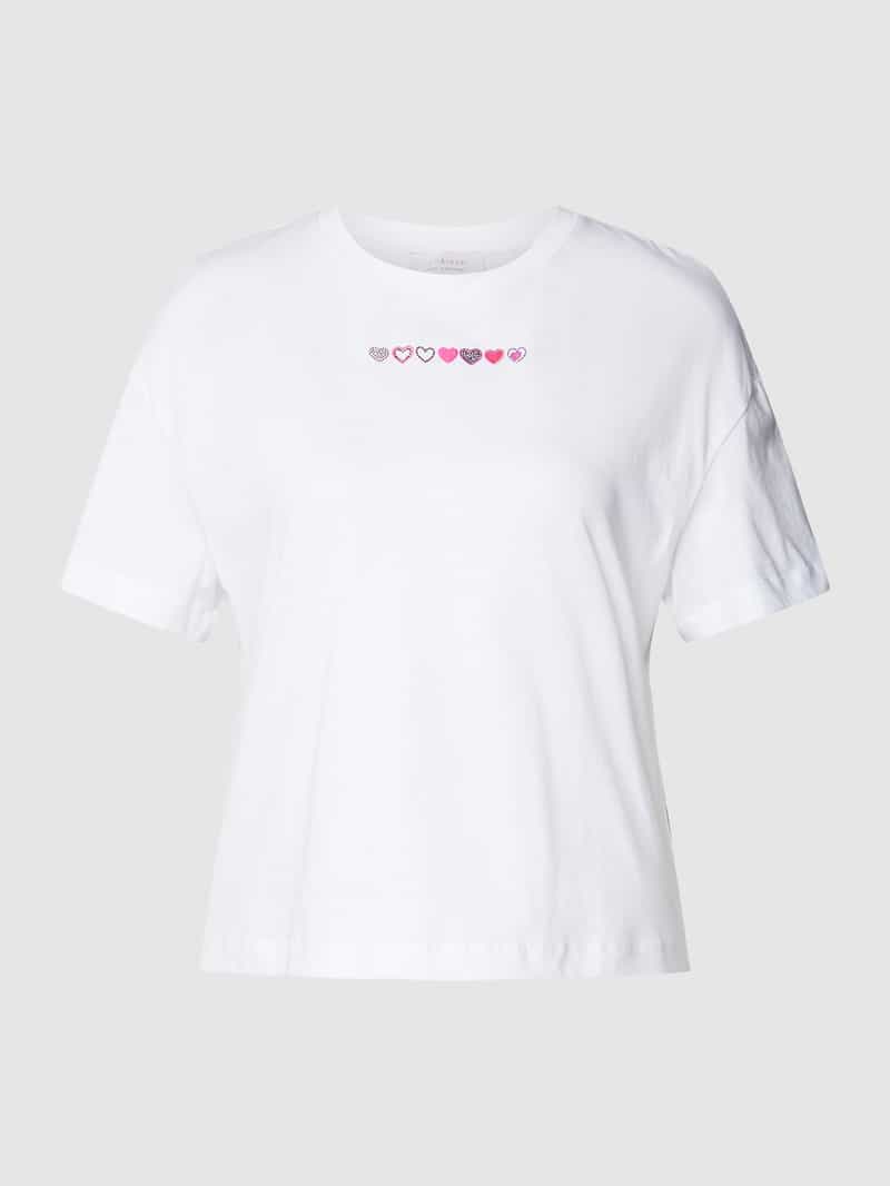 T-shirt met siersteentjes Rich & Royal