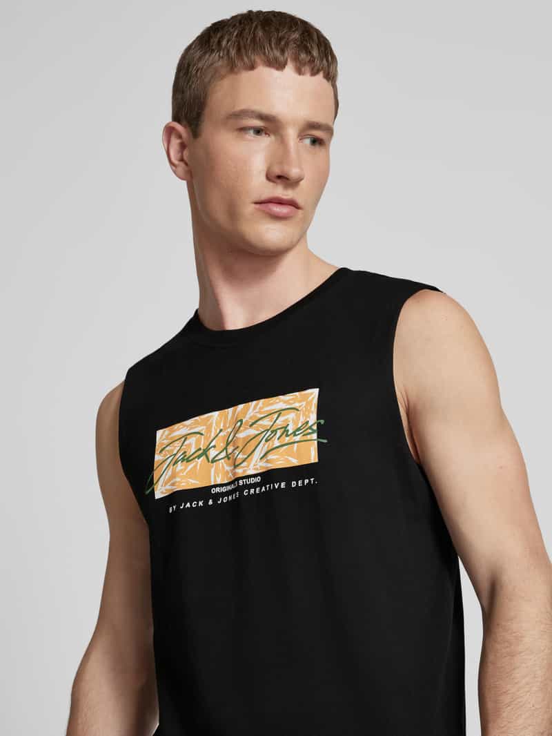 jack & jones Tanktop met labelprint model 'SPLIT'