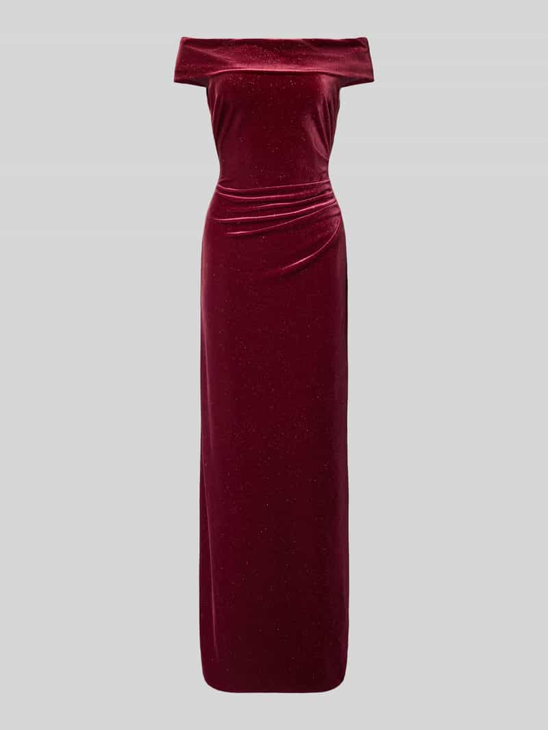 Christian Berg Cocktail Avondjurk met off shoulder-design