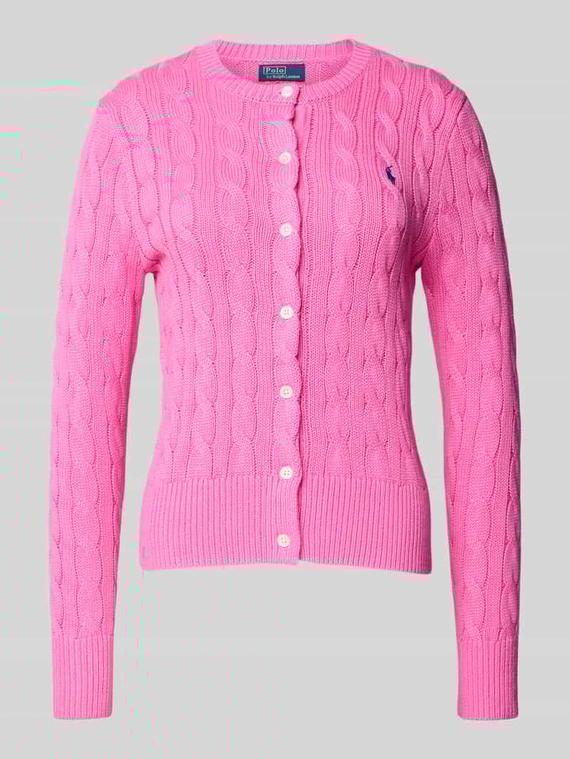 Polo Ralph Lauren Cardigan met kabelpatroon en labelstitching