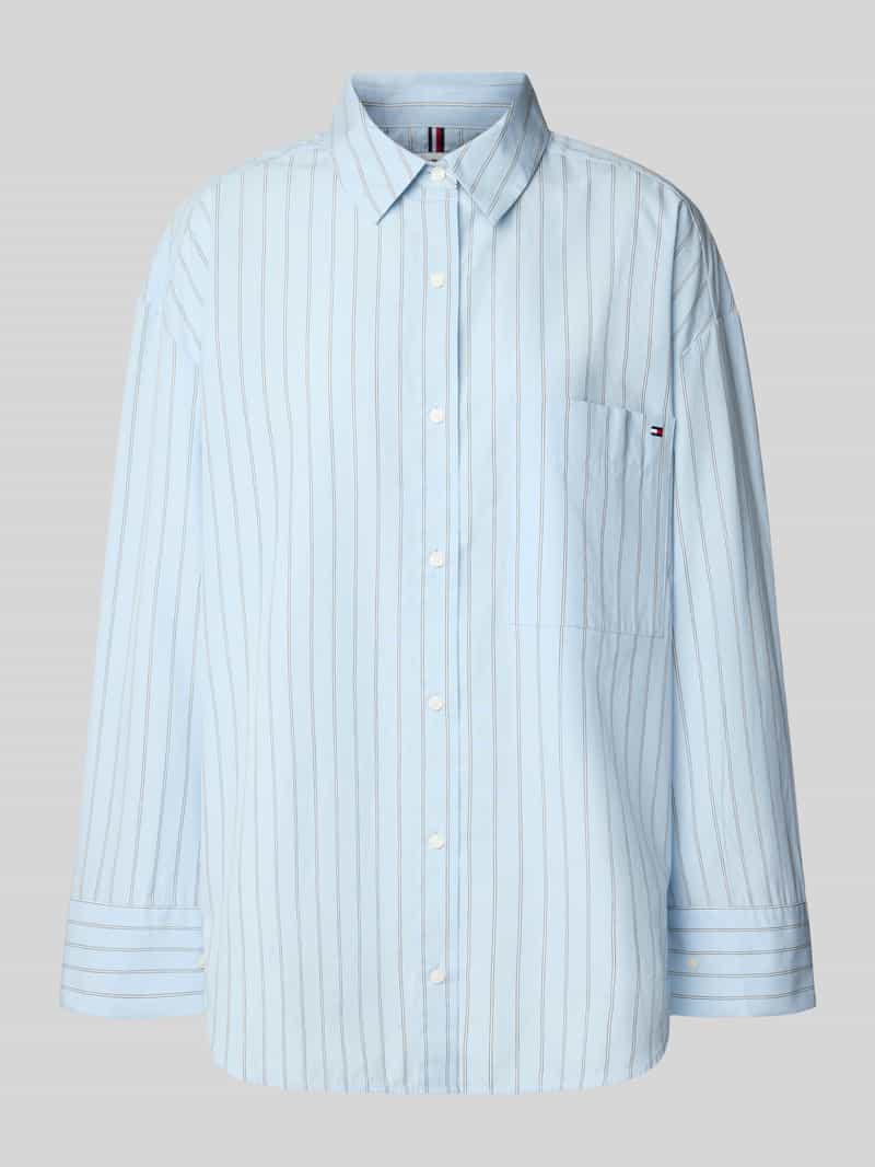 Tommy Hilfiger Oversized overhemdblouse van puur katoen