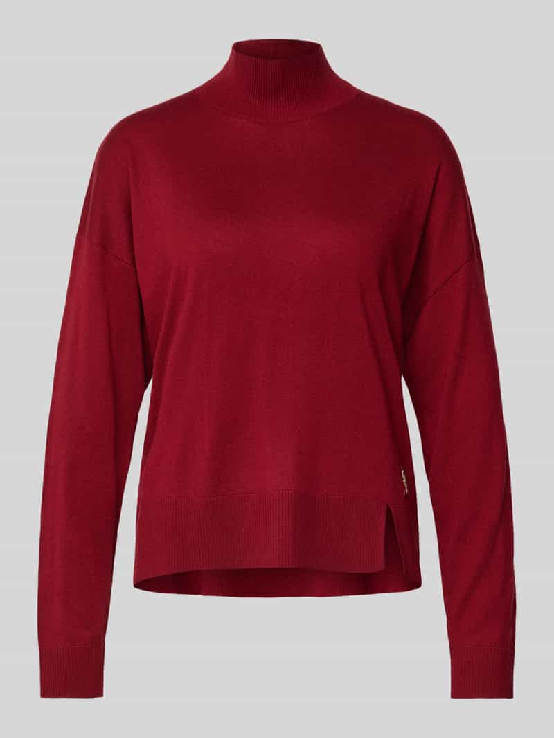 Liu Jo White Gebreide pullover met opstaande kraag