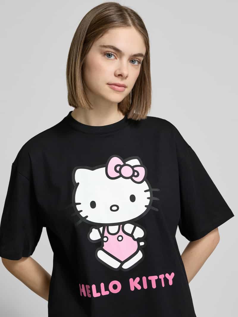 Review Oversized T-shirt met motiefprint