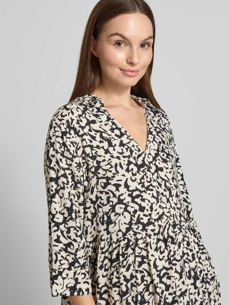 Opus Knielange jurk in laagjeslook model 'Walari'