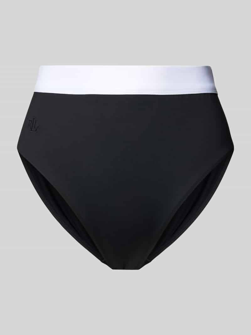 Lauren Ralph Lauren High waist bikinibroekje met logostitching model 'BEL AIR'