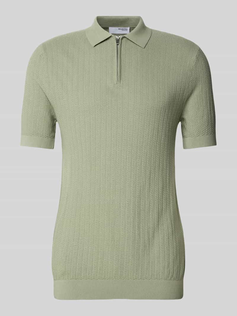 Selected Homme Poloshirt met korte ritssluiting