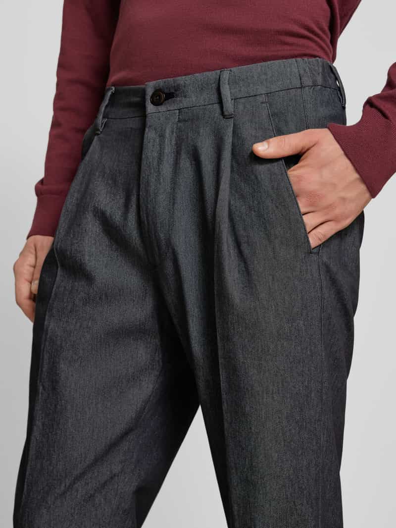 JOOP! JEANS Loose fit bandplooibroek met achterzakken model 'Lead'