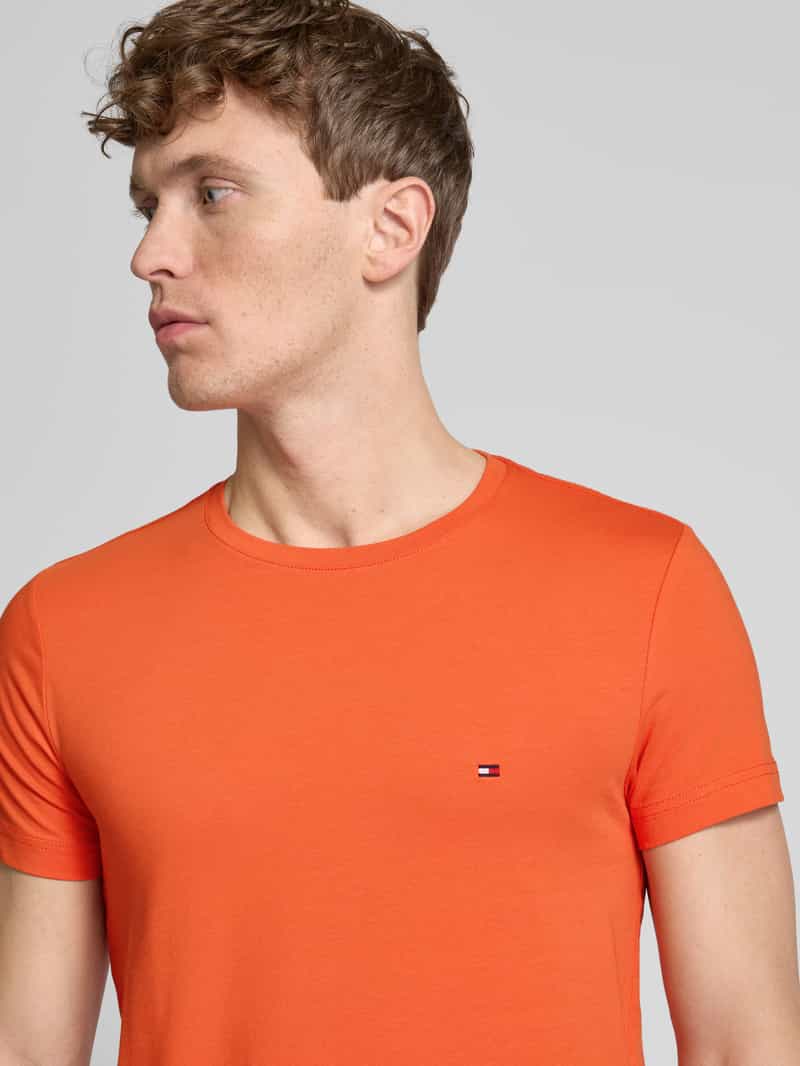 Tommy Hilfiger Slim fit T-shirt met logostitching