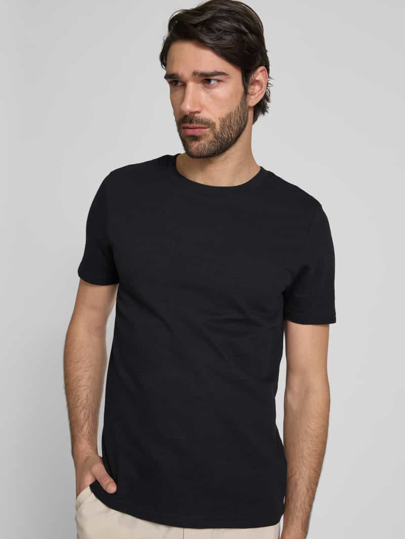 MCNEAL T-shirt met geribde ronde hals