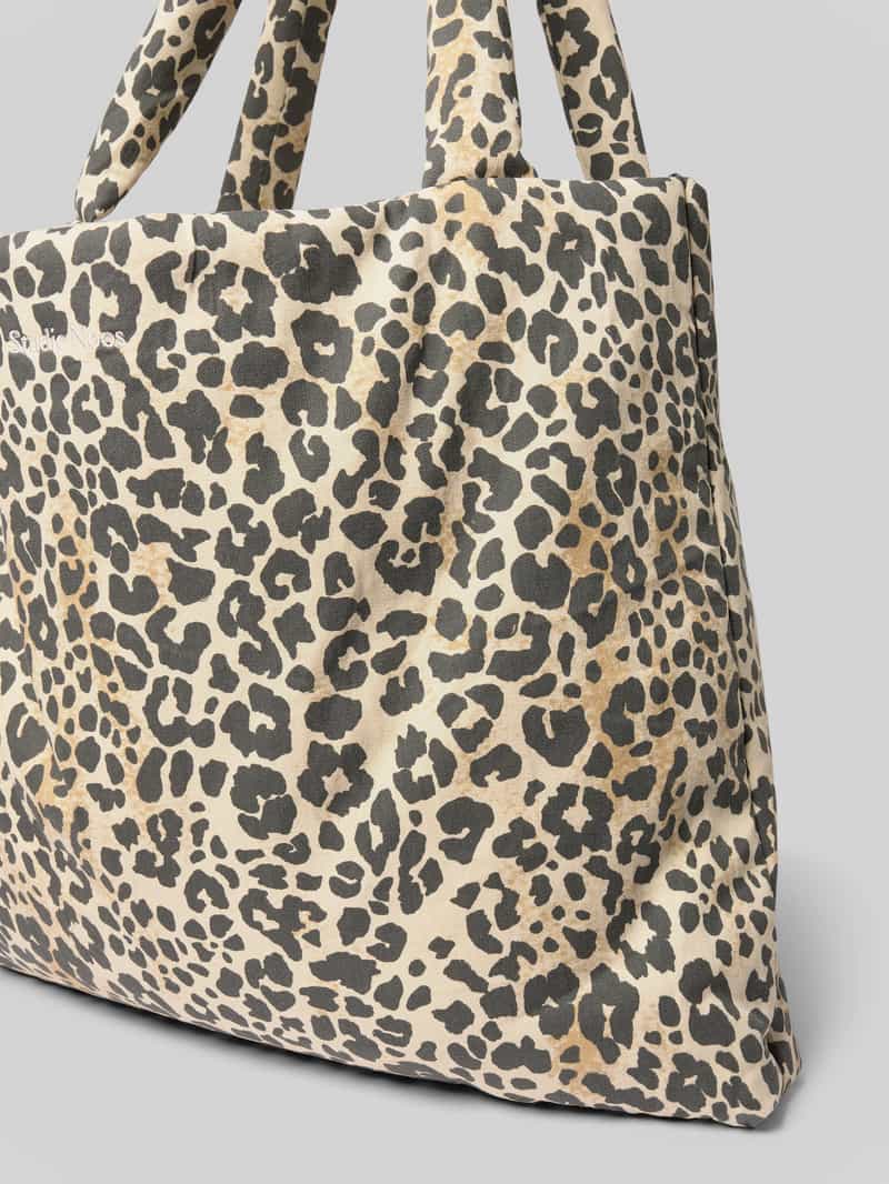 STUDIO NOOS Shopper met dierenprint en draagbanden
