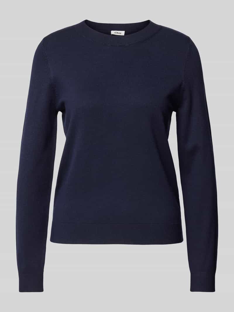 s.Oliver RED LABEL Regular fit gebreide pullover van viscosemix met geribde zomen