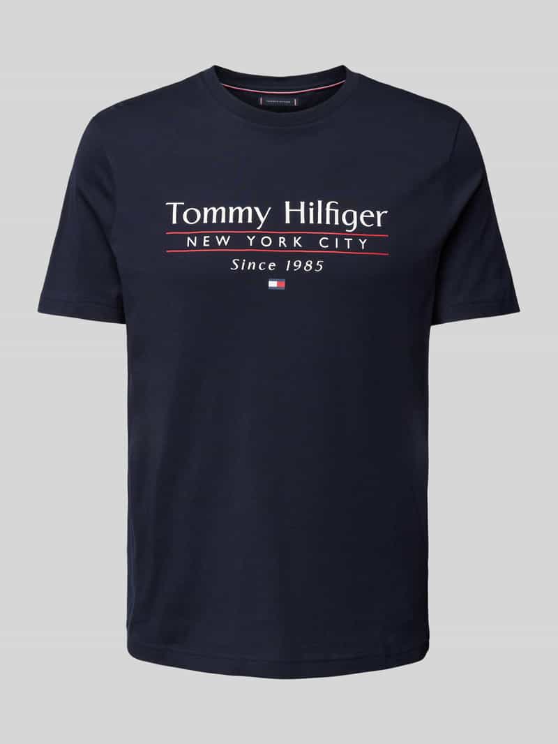 Tommy Hilfiger T-shirt REG CORP LOGO C-NK SS met een logo-opschrift