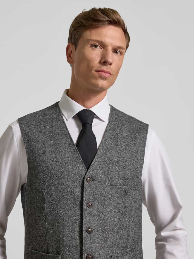 carl gross Wollen gilet met zijde model 'Wilson'
