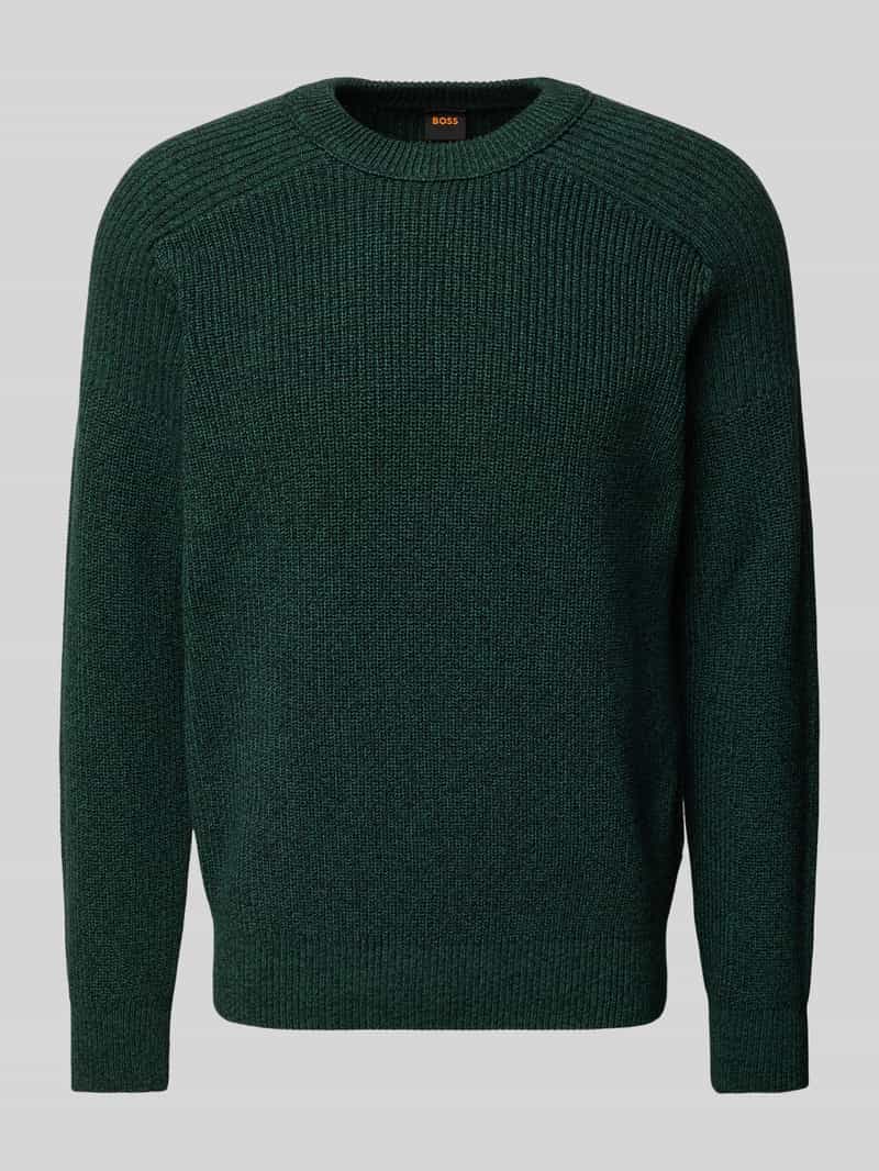 Boss Orange Gebreide pullover met ronde hals model 'Alamaka'
