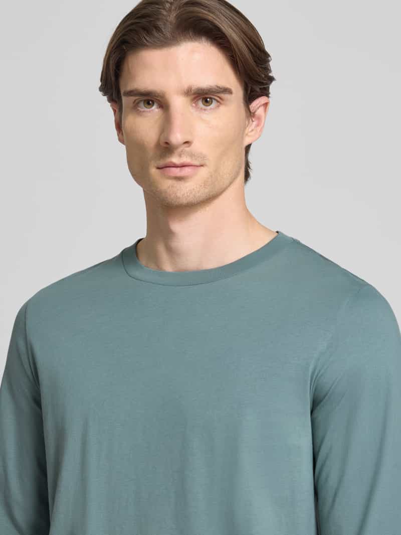 Schiesser Shirt met lange mouwen en geribde ronde hals