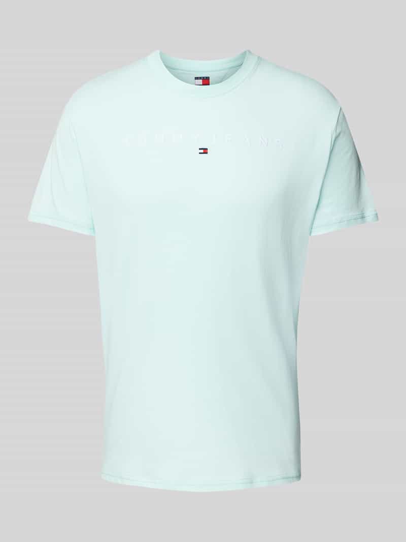 Tommy Jeans Regular fit T-shirt van puur katoen met labelstitching