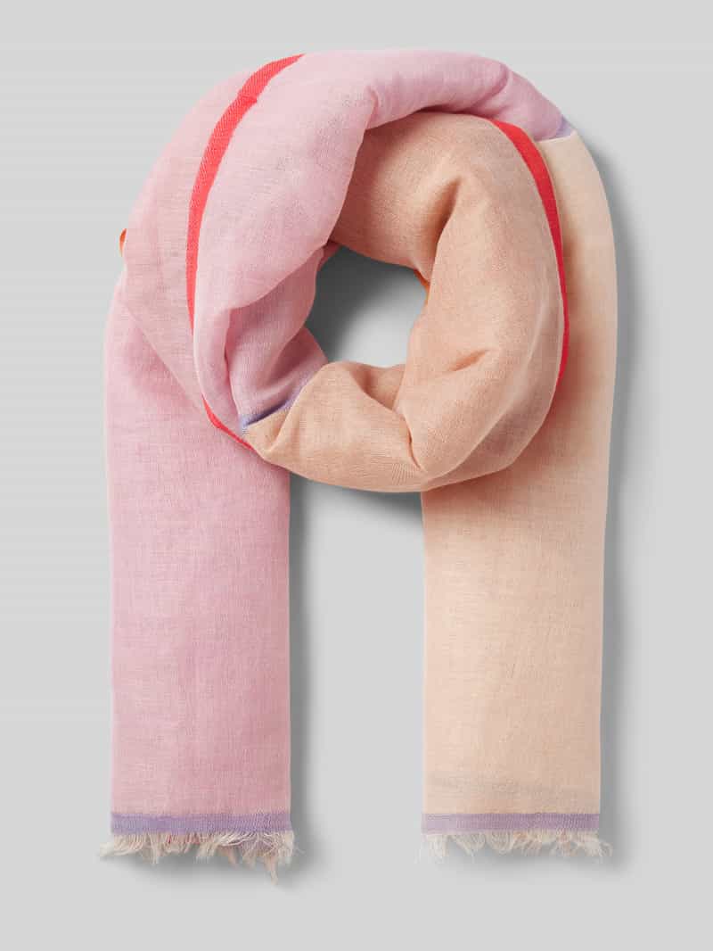 Fraas Linnen sjaal met franjes