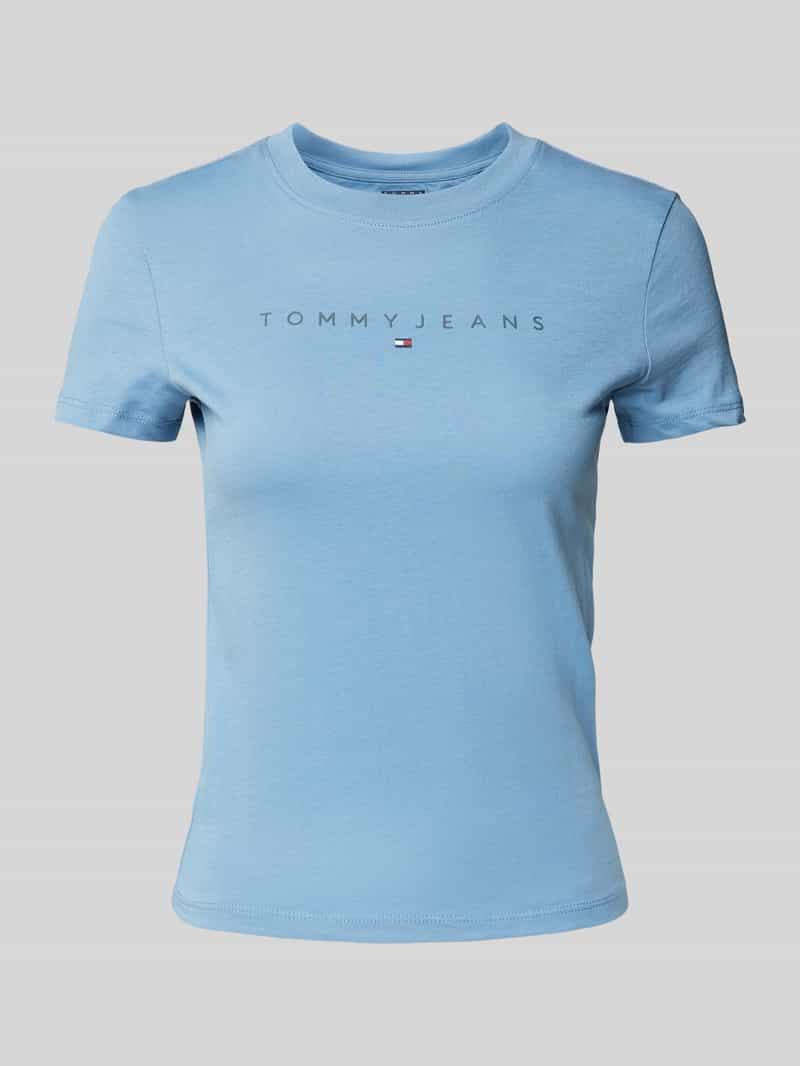 Tommy Jeans Slim fit T-shirt met labeldetail