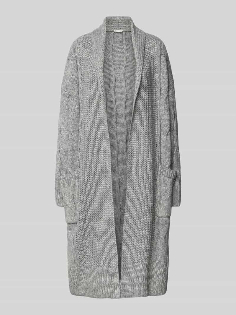 Tom Tailor Relaxed fit cardigan van katoenmix met wol