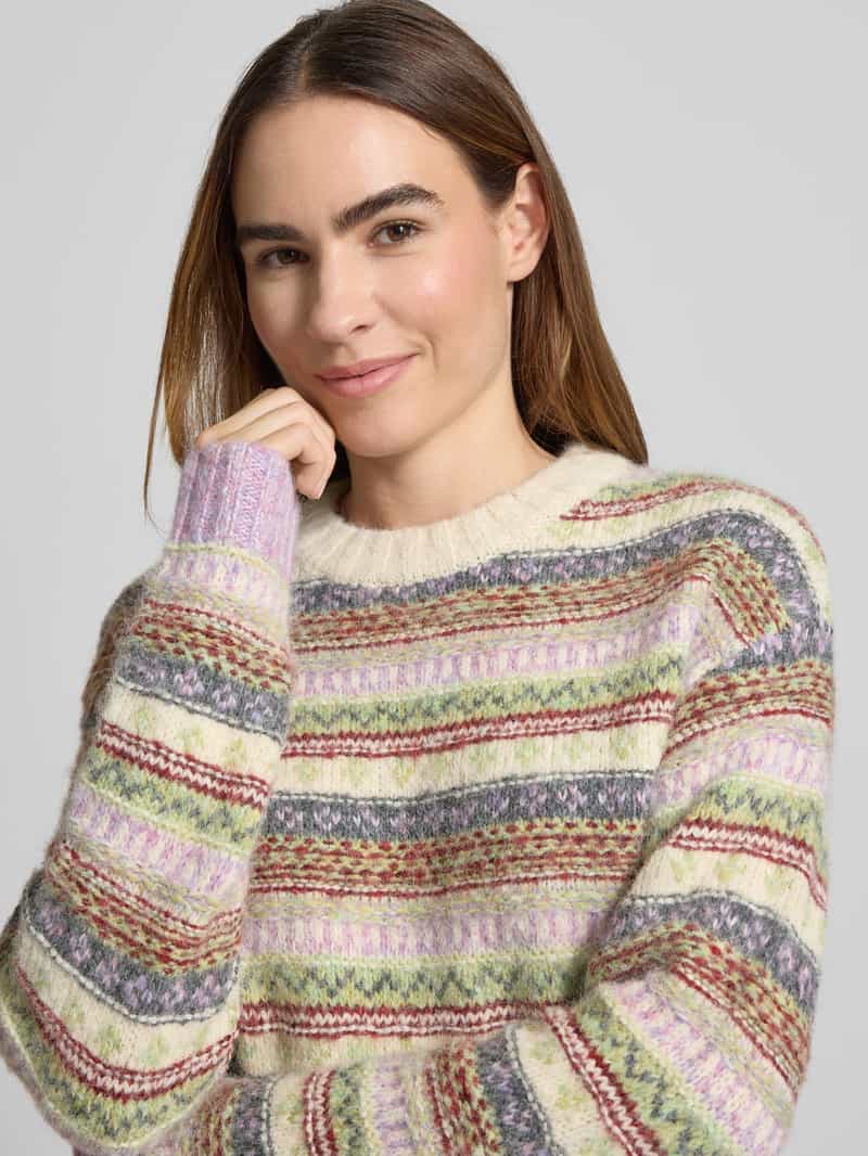Christian Berg Woman Gebreide pullover met ribboorden