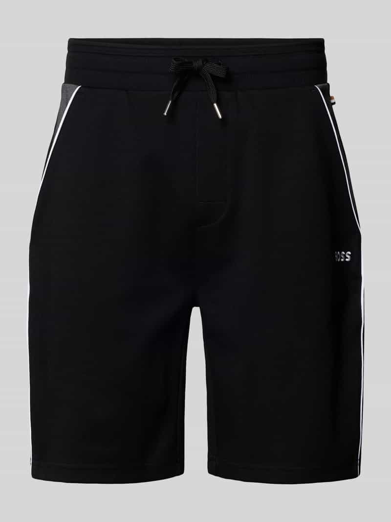Boss Sweatshorts met labelstitching
