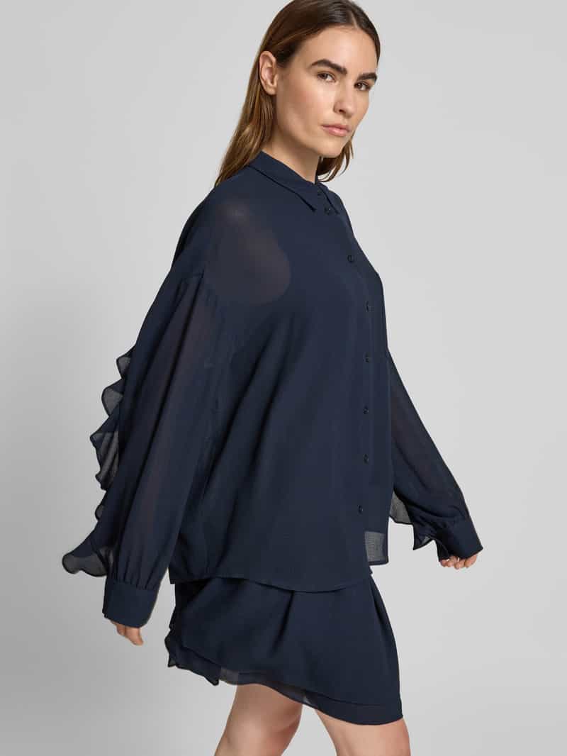 Essentiel Antwerp Loose fit overhemdblouse met crêpestructuur model 'IFIRE'
